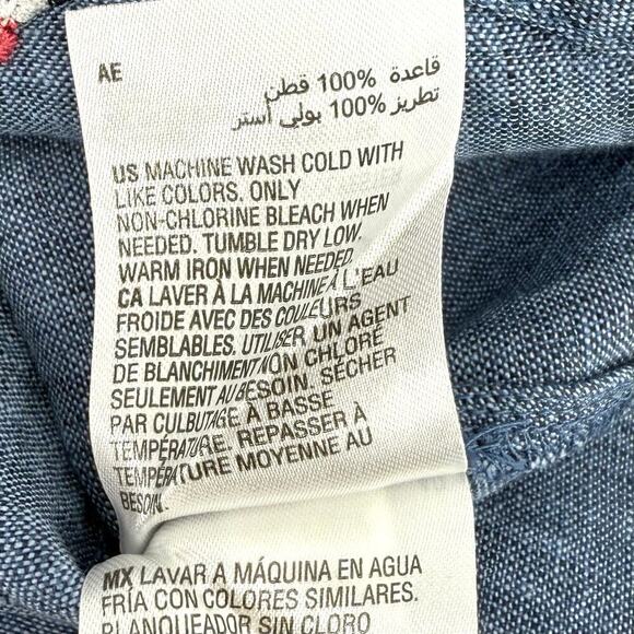 Charter Club Women’s Size XL 100% Linen 3/4 Tie Waist Blouse Floral Embroidery - Picture 11 of 12